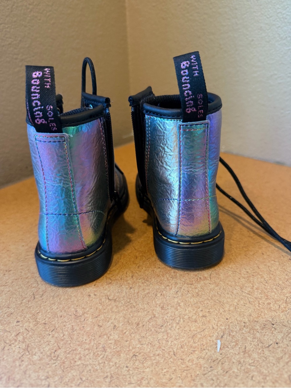 Dr. Martens Rainbow Crinkle Boots - Picture 3 of 6
